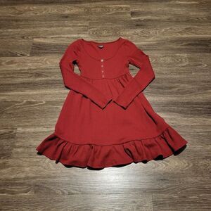 Wild Fable Holiday Crimson Long Sleeved Waffle Knit Dress Like New Women's XS